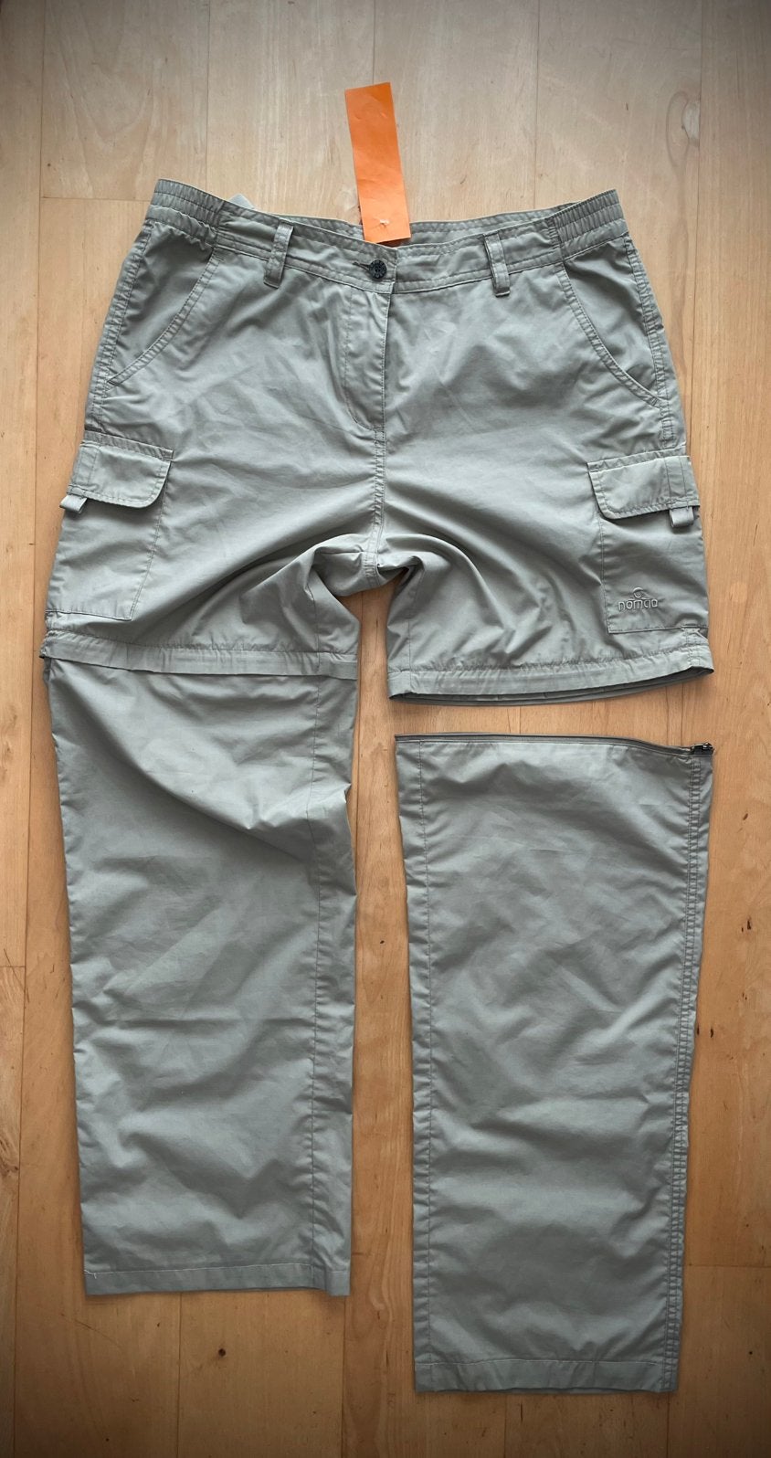 Nomad licht gewicht af rits zip off broek wandelen grijs 40, Ophalen of Verzenden, Zo goed als nieuw, Maat 48/50 (M), Grijs