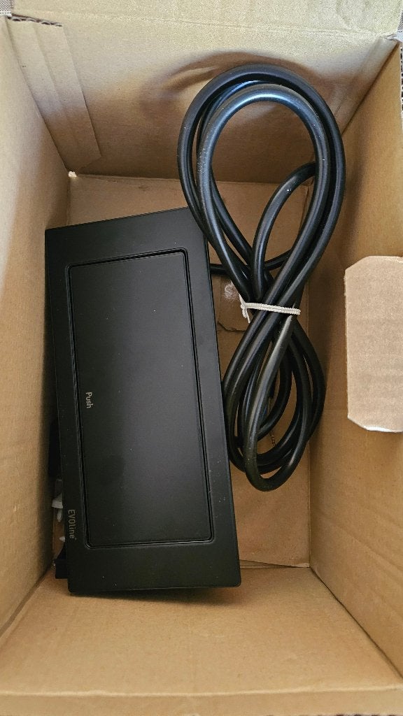 Bladstopcontact Evoline EBF2STMZ TYPE 927-1, Ophalen, Zwart, Nieuw, 50 tot 100 cm