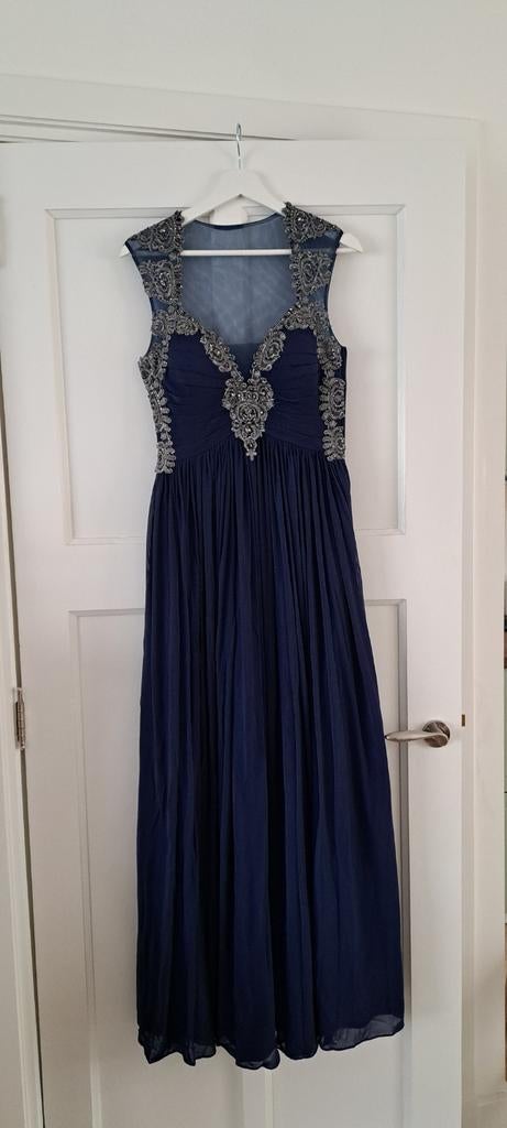 Galajurk, donkerblauw, maat 36/38 met zilver tasje, Galajurk, Blauw, Lautinel, Ophalen of Verzenden