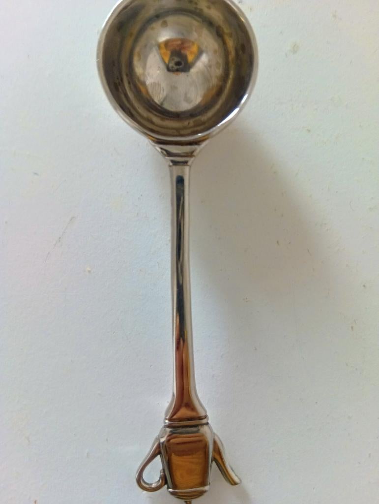 Zware Zilveren Theepot Caddy Spoon - ca. 120gr - Sterling, Ophalen of Verzenden