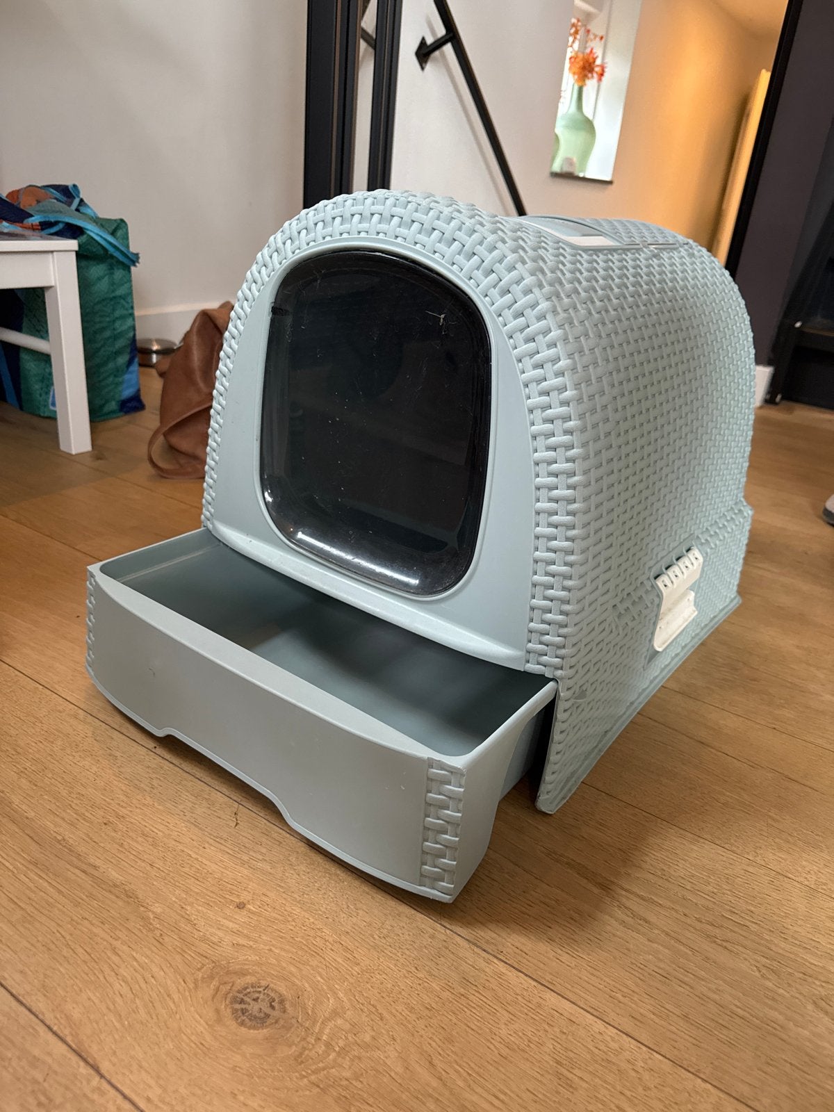 Curver Kattentoilet Met Lade lichtblauw, Dieren en Toebehoren, Kattenbakken, Ophalen, Zo goed als nieuw, Gesloten