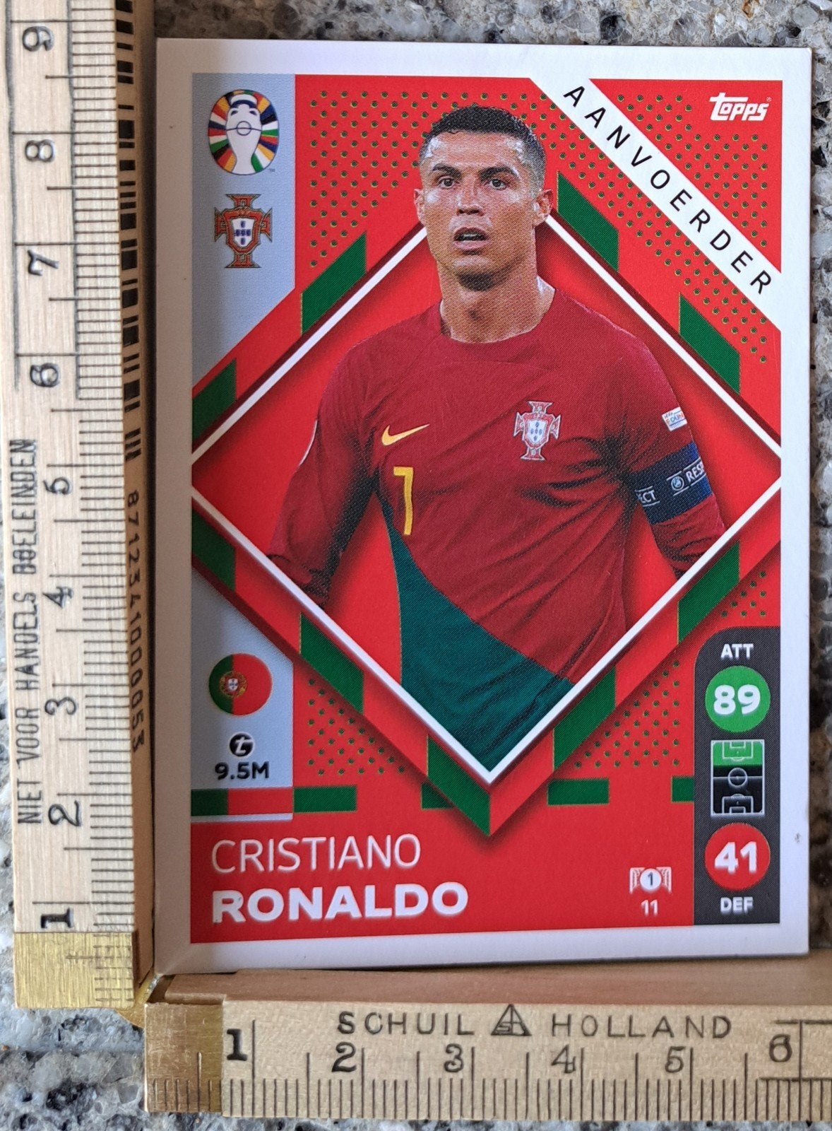 TOPS voetbalplaatje Cristiano Ronaldo 2024, Ophalen of Verzenden, Zo goed als nieuw, Buitenlandse clubs, Poster, Plaatje of Sticker
