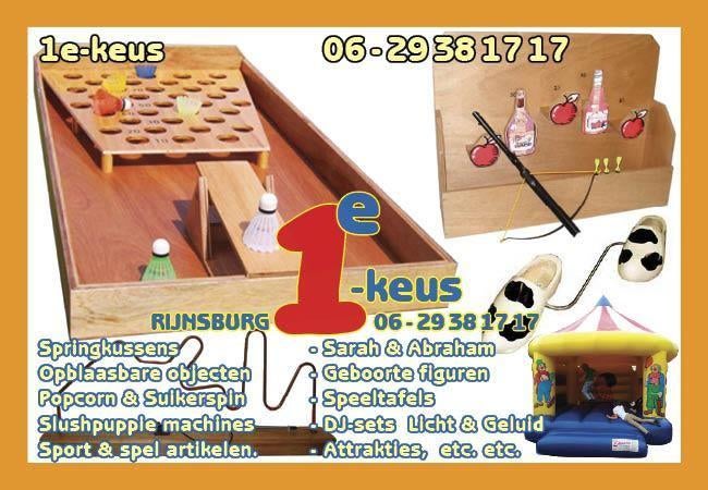 Hoedje Wip, SCHIETSALON e.a. Spel'o'theek verhuur artikele, Ophalen, Zo goed als nieuw, Overige