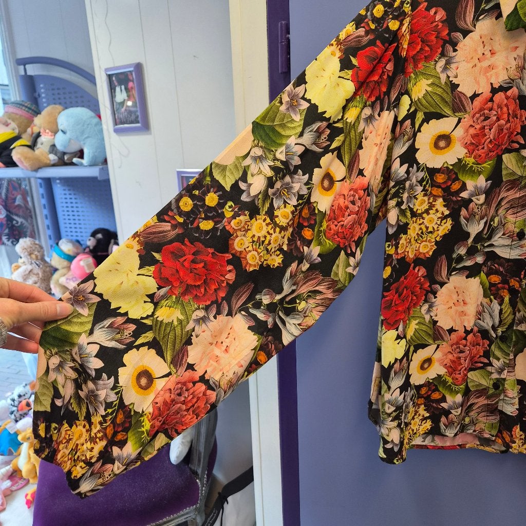 Juffrouw Jansen Amsterdam – Kleurrijke bloemenblouse L 52298, Juffrouw Jansen Fashion B.V., Meerkleurig, Keizersgracht 123, 1015 CJ Amsterdam