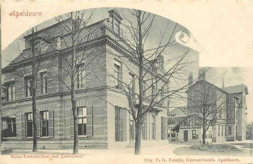 300-432-025 Apeldoorn Rijks Kweekschool met Leerschool, Verzenden, Voor 1920, Gelderland