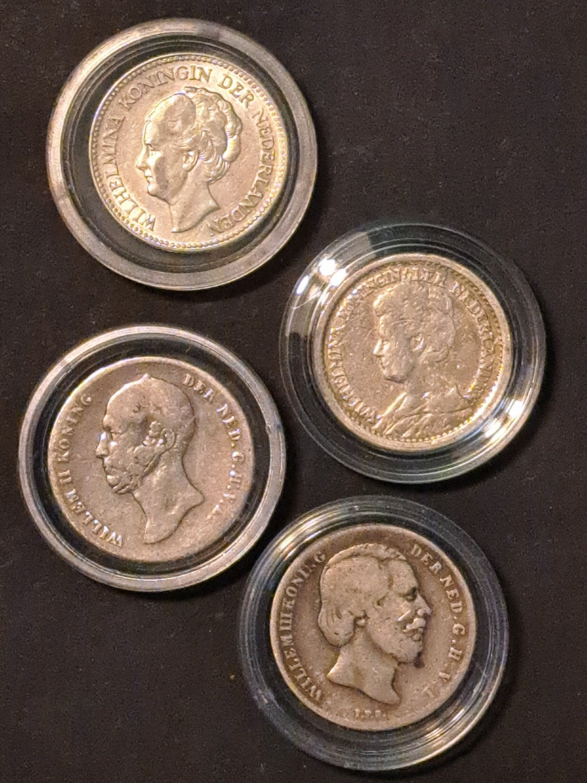 4x zilveren halve gulden Nederland 4 types, Ophalen of Verzenden, Nederland, Munten