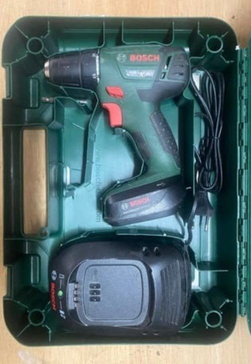 Bosch PSR 14,4 LI Accuboormachine met lader en koffer, Doe-het-zelf en Verbouw, Gereedschap | Boormachines, Ophalen, Gebruikt
