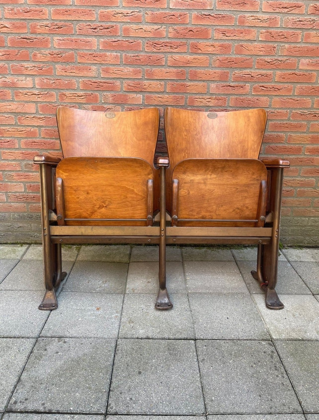Fibrocit Vintage bioscoopstoelen - set van 2, Ophalen