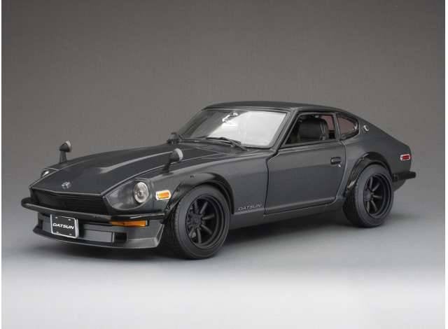 €100 Sunstar 1971 Datsun 240Z grijs 1:18, Hobby en Vrije tijd, Ophalen of Verzenden, Nieuw, Auto, Sun Star