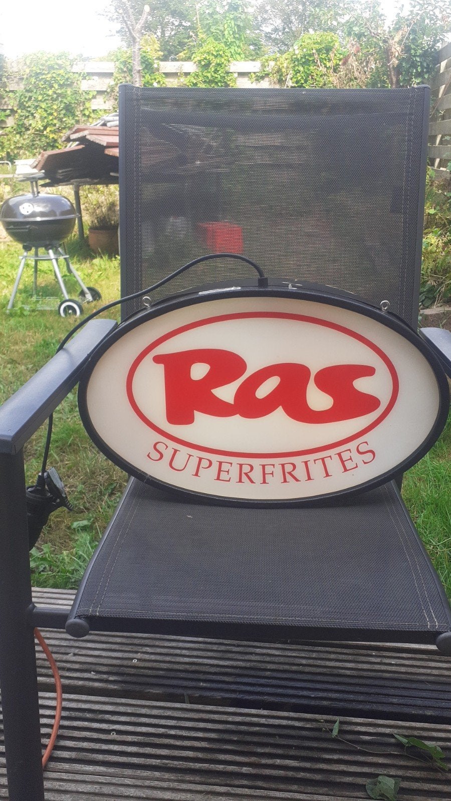 Raspatat  rasfriet  / lichtbak  / reclame, Ophalen of Verzenden, Gebruikt, Lichtbak of (neon) lamp