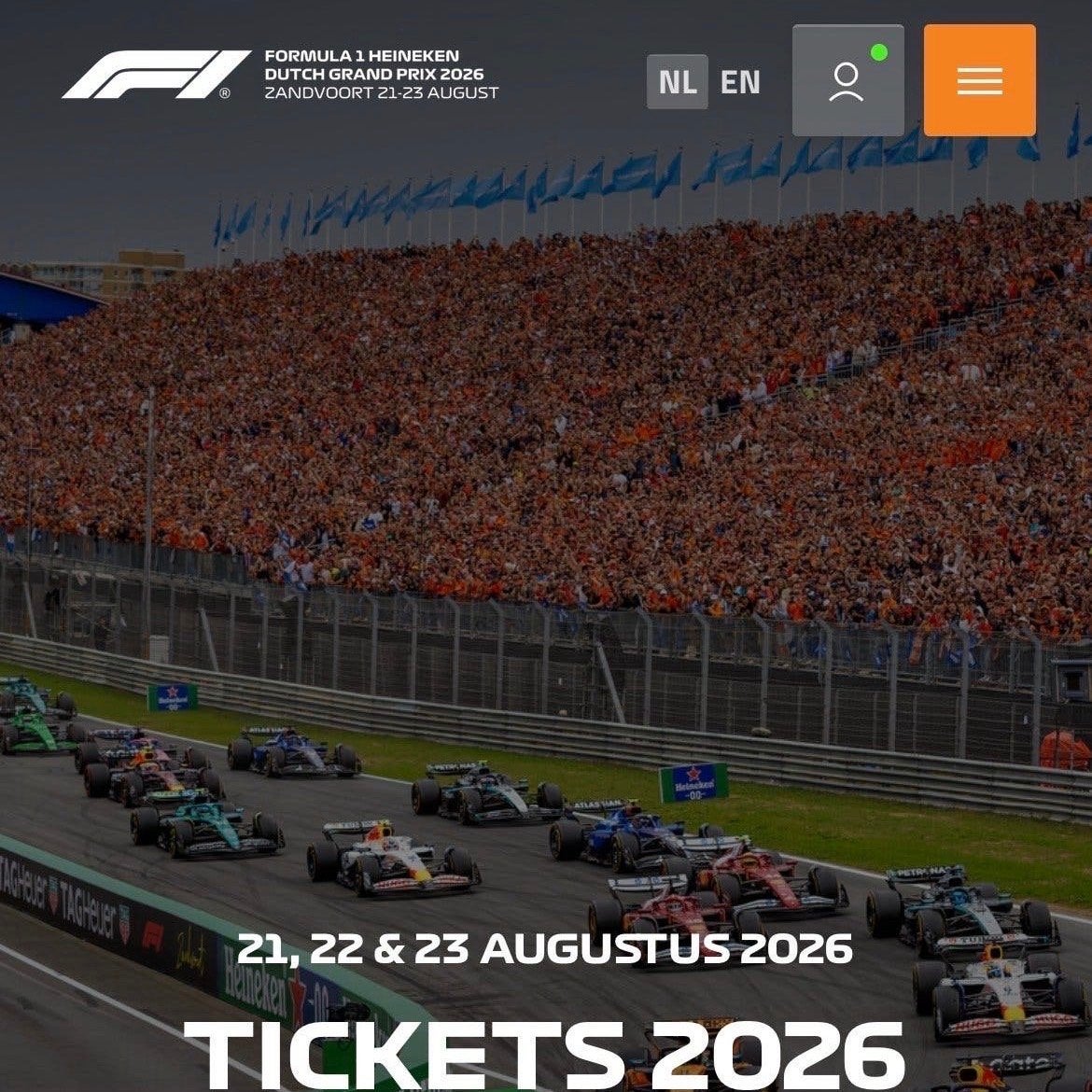 Tickets Formule 1 in zandvoort, Tickets en Kaartjes, Twee personen