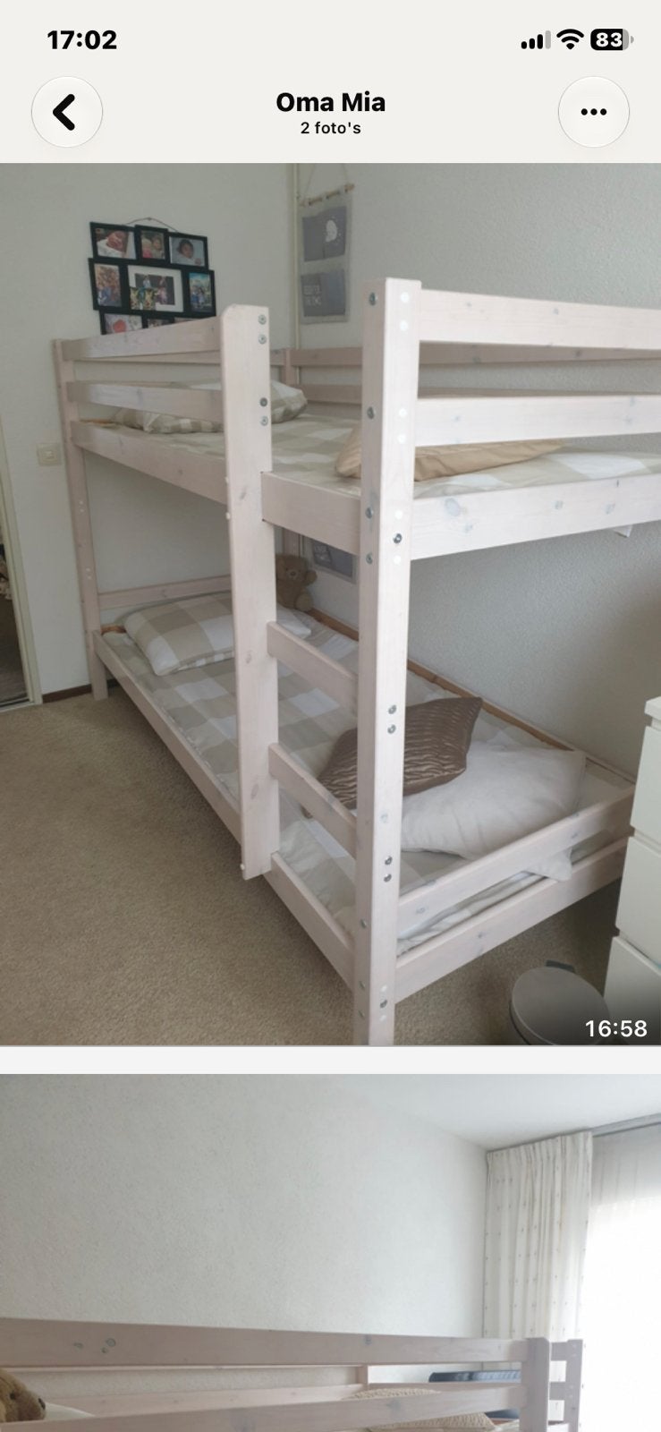 Gratis Stapelbed, Ophalen, 90 cm, Tweepersoons, Zo goed als nieuw