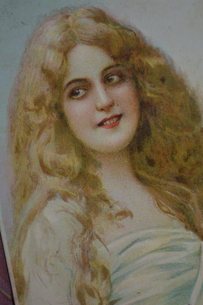 iralie 1930 portret vrouw heel lang blond haar, Ophalen of Verzenden, 1960 tot 1980, Gelopen, Overige thema's