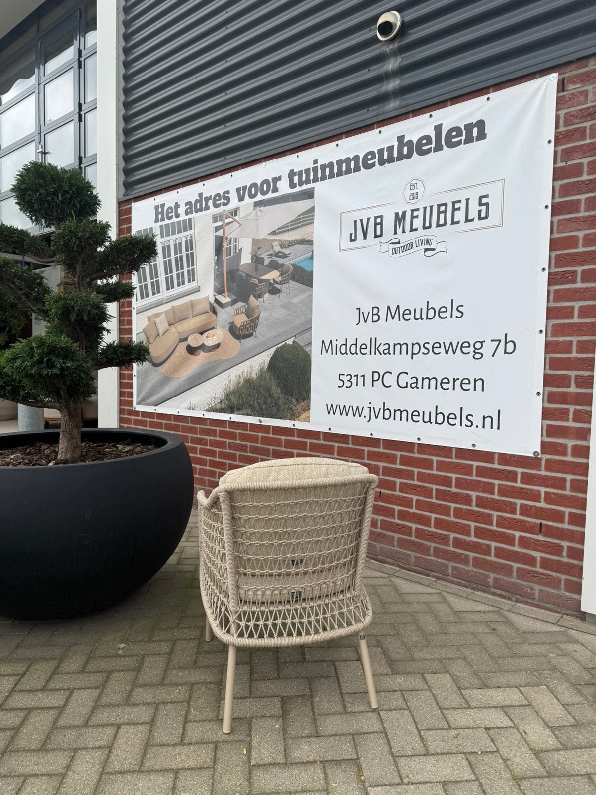 4 Seasons outdoor Puccini dining stoel latte, Tuin en Terras, Ophalen of Verzenden, Zo goed als nieuw