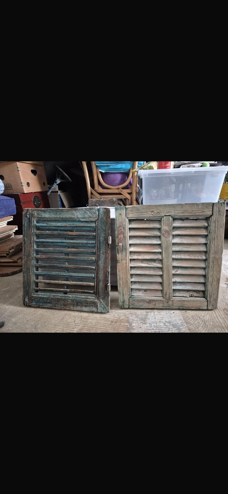 2 kleine oude luikjes, Antiek en Kunst, Curiosa en Brocante, Ophalen