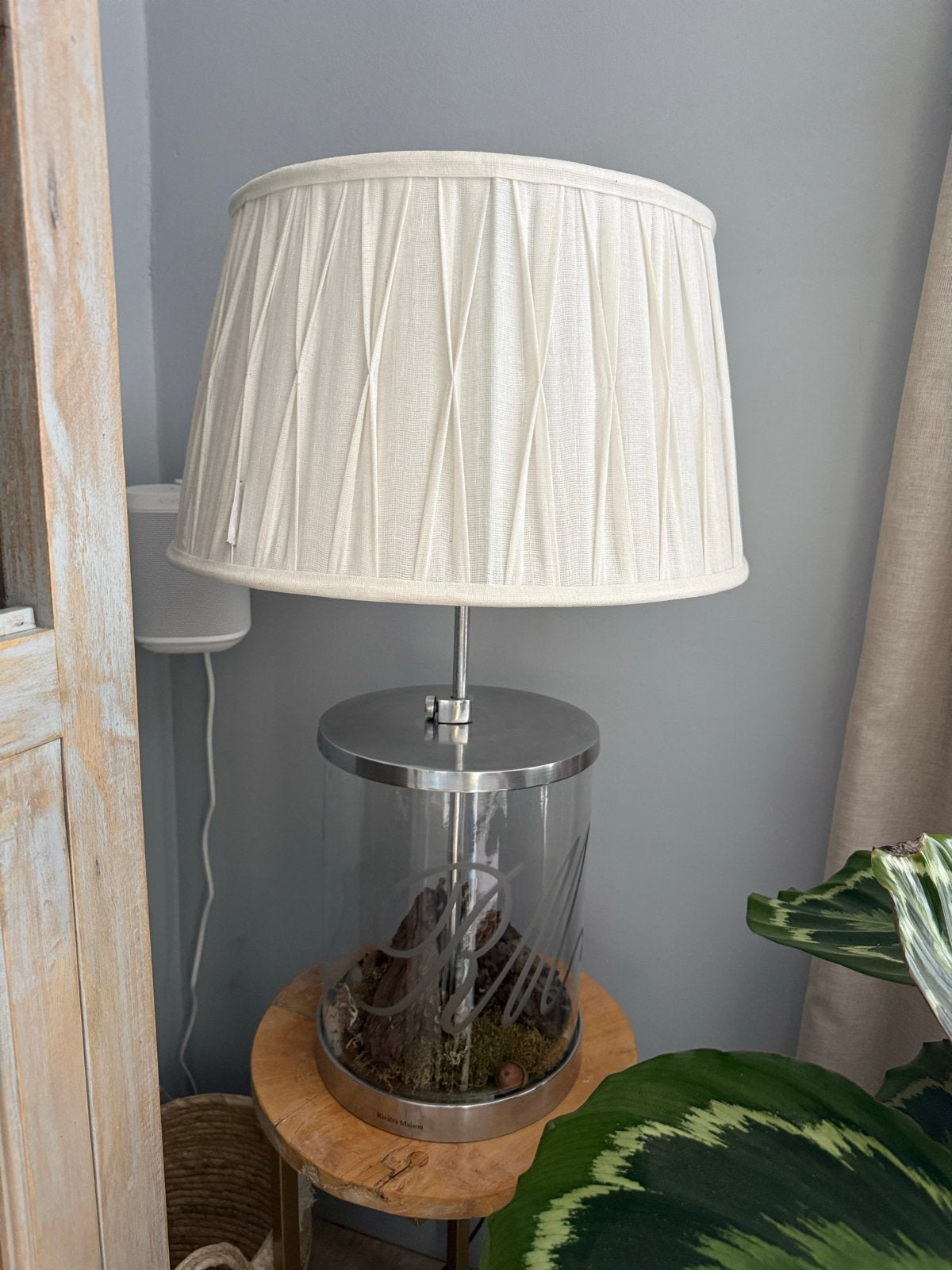 Rivièra Maison Lampenkap Off White, Ophalen, Overige typen, Wit, 25 cm