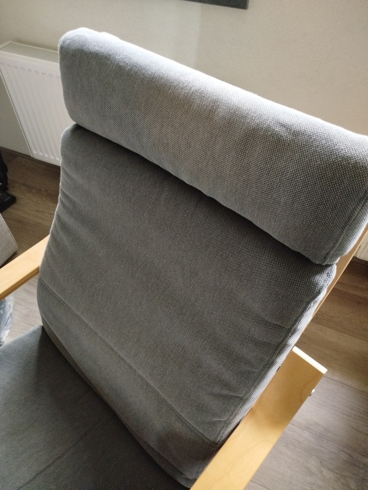 Ikea Poäng stoel met grijs kussen, Ophalen, Grijs, Eén