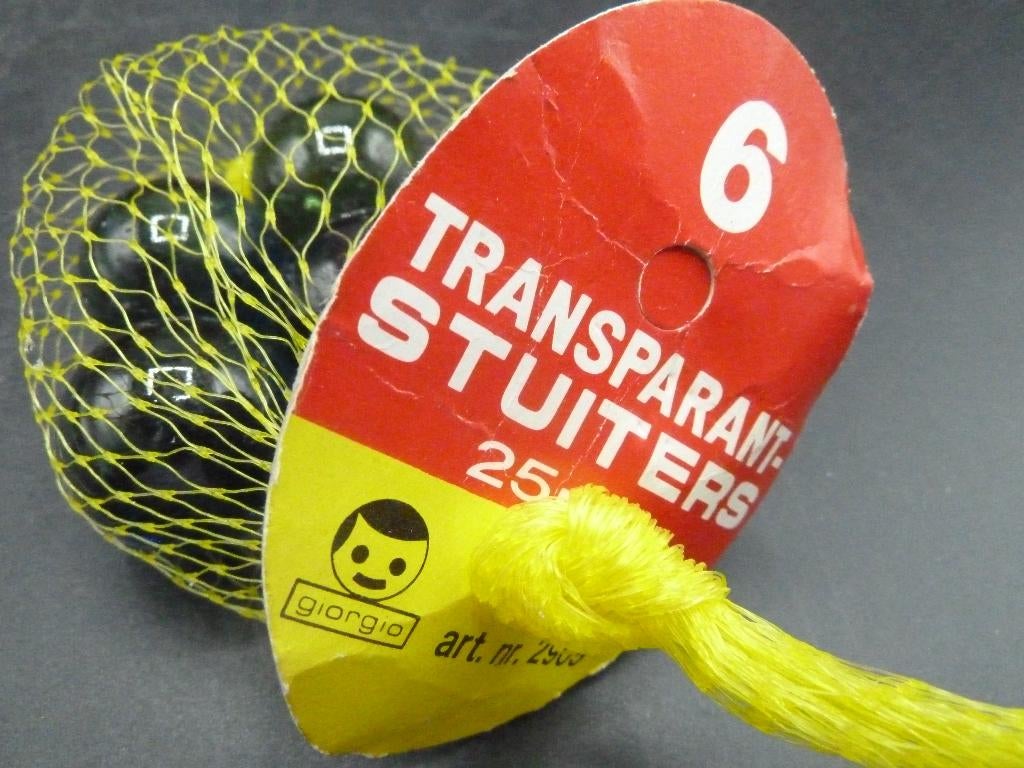Transparant stuiters knikkers jaren 60 origineel, Ophalen of Verzenden