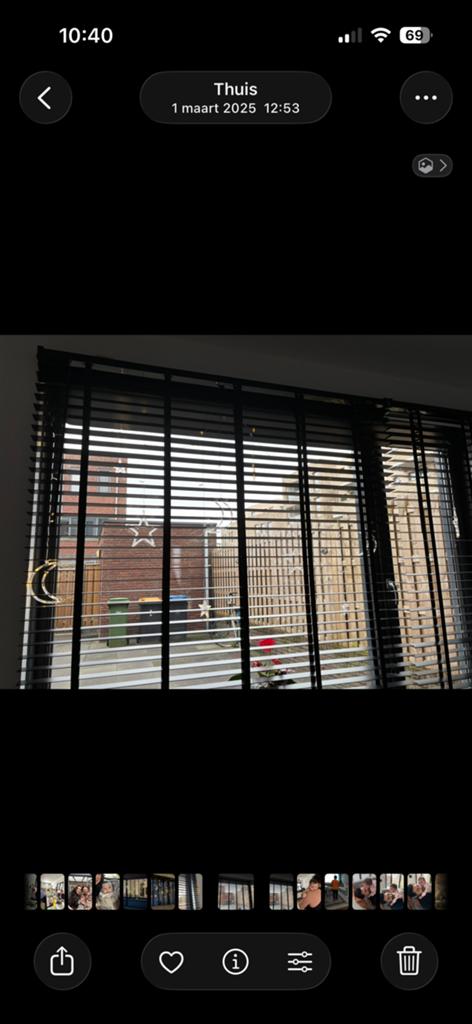 3x houten jaloezie zwart, Huis en Inrichting, Stoffering | Gordijnen en Lamellen, Ophalen, Zo goed als nieuw, Zwart, 150 tot 200 cm