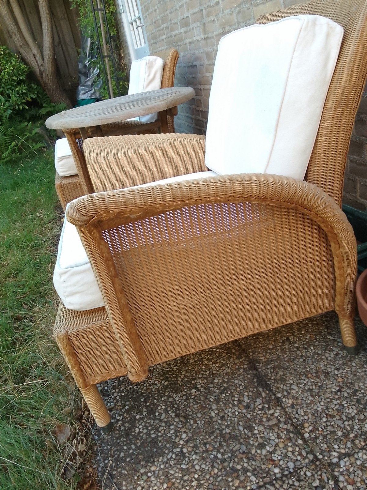 Rotan tuinset met 2 stoelen, Gebruikt, Rotan, Stoel, Tuinset