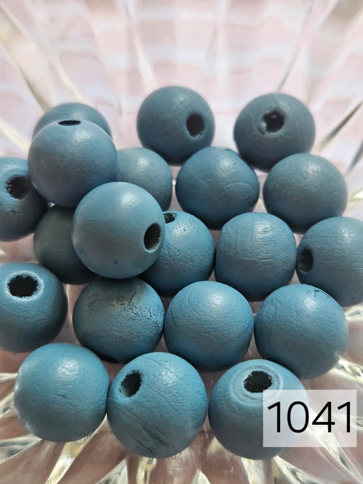 29x Houten kralen blauw  (1041), Ophalen of Verzenden, Nieuw, Kraal