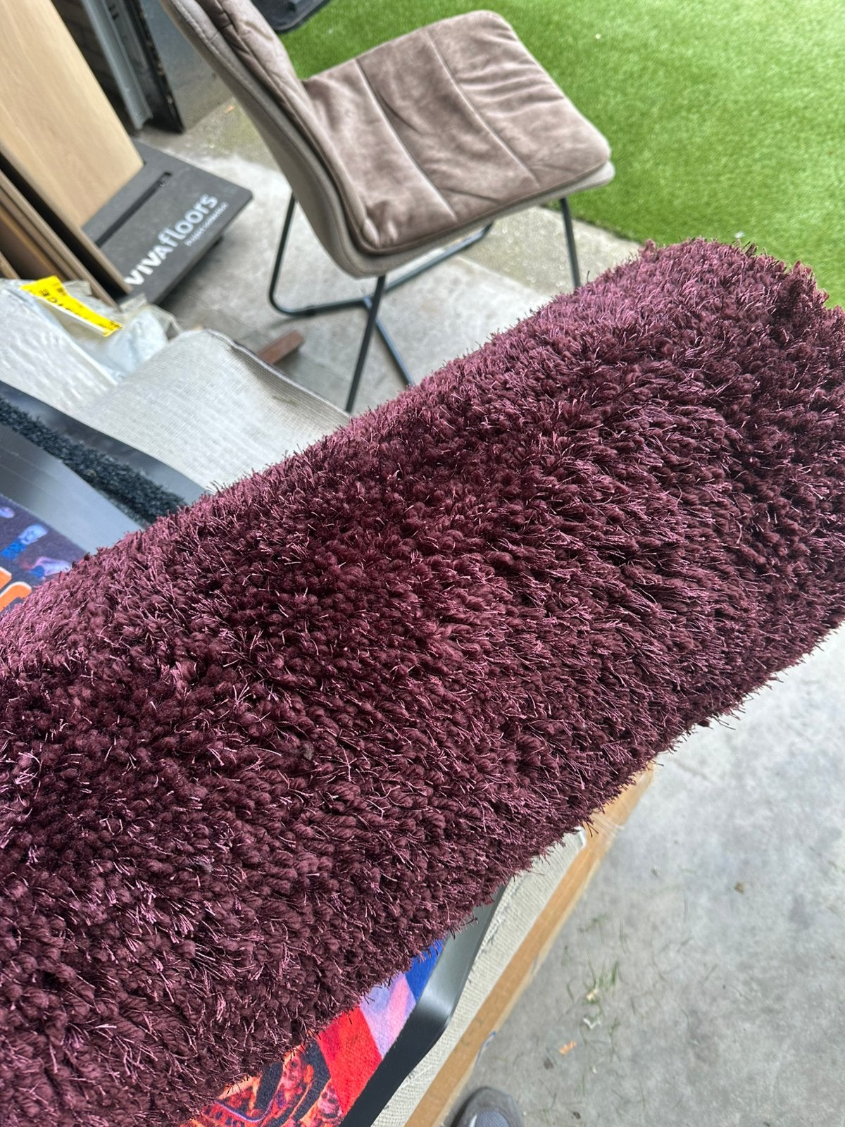 Vloerkleed 200x300 paars hoogpolig NIEUW!, Huis en Inrichting, Stoffering | Tapijten en Kleden, Ophalen, 150 tot 200 cm, Rechthoekig