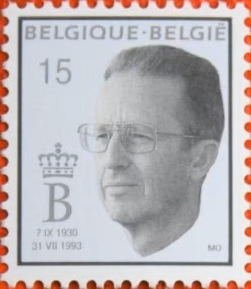 België 1993 - OBP 2520 - Rouwzegel Koning Boudewijn, Koninklijk huis, Frankeerzegel, Ophalen of Verzenden, Postfris