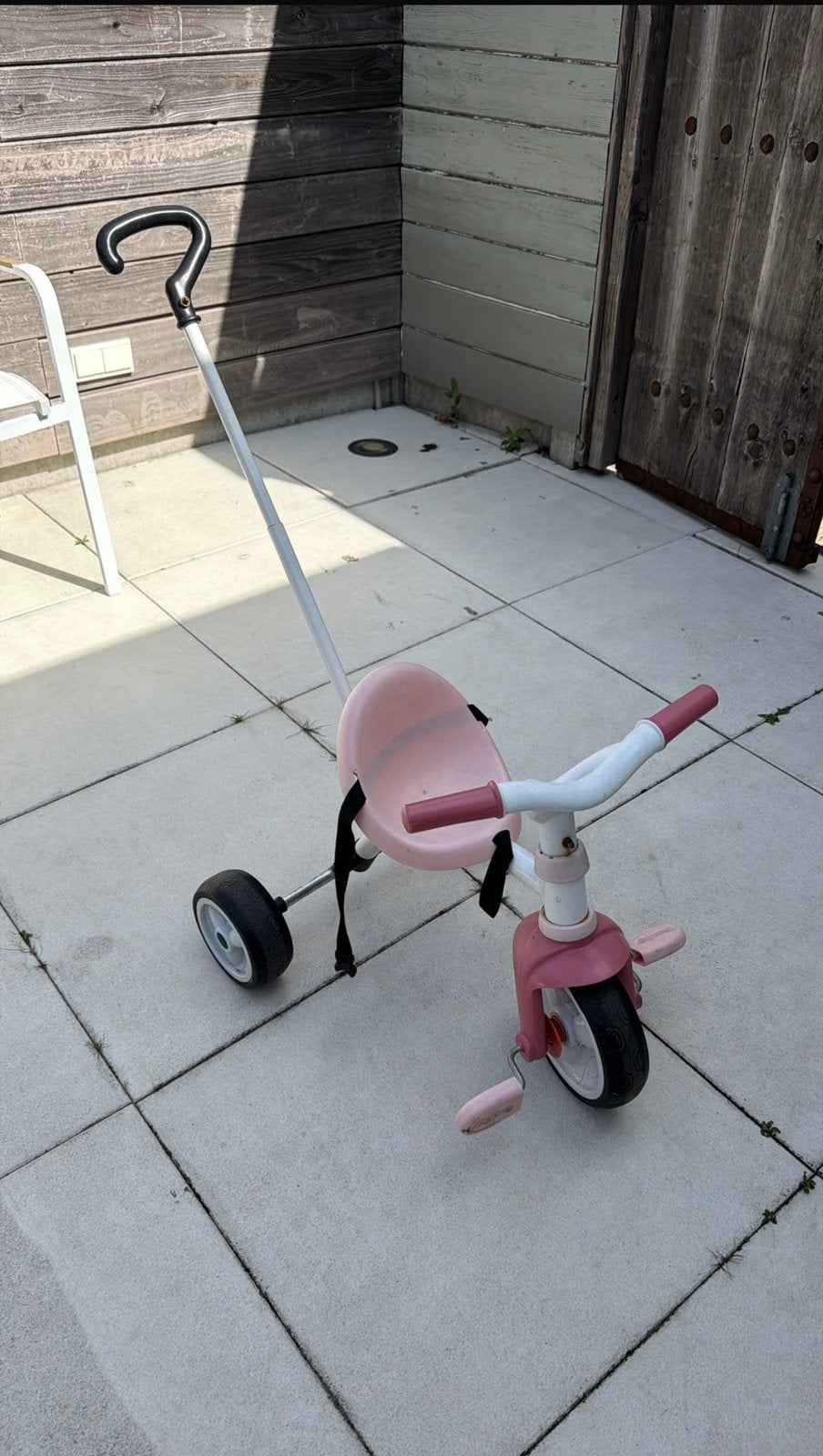 Smoby fietsje, Ophalen, Gebruikt, Terugtraprem, Duwstang