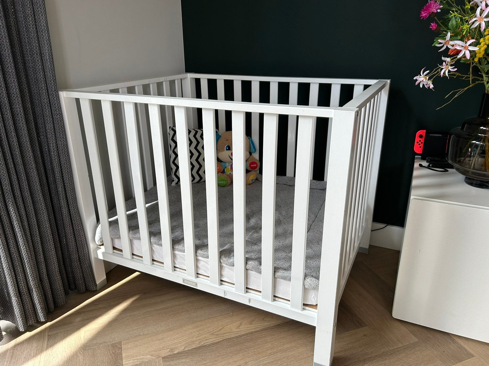 Bopita box incl. matras, boxkleed en opbergzak speelgoed, Kinderen en Baby's, Boxen, Ophalen, Zo goed als nieuw, In hoogte verstelbaar