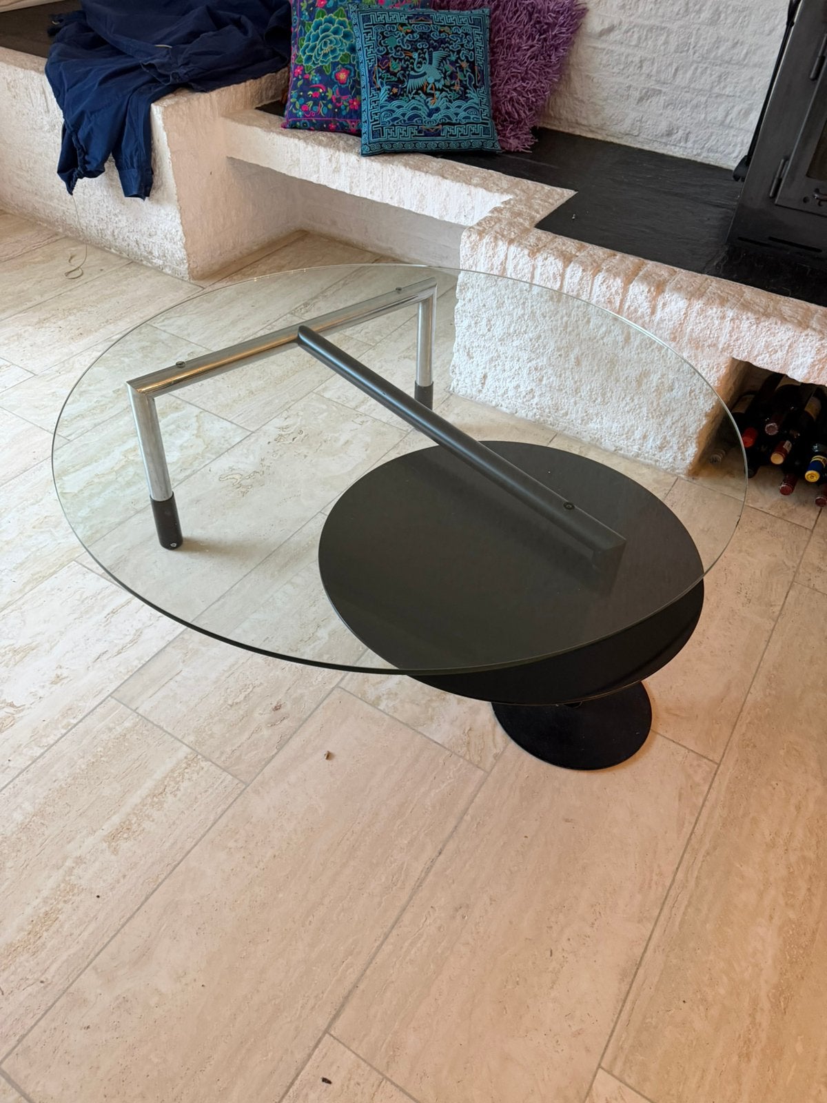 Salontafel rond, diameter 110cm, Ophalen, Gebruikt, 100 tot 150 cm, Rond