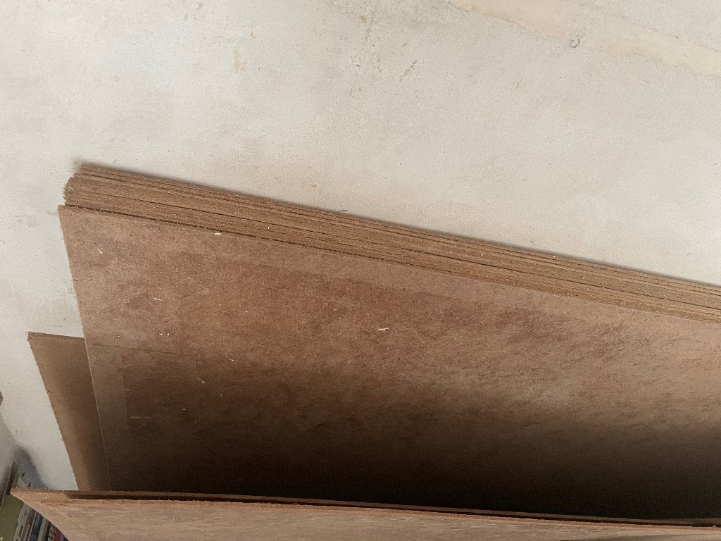 hardboardplaten gebruikt, Doe-het-zelf en Verbouw, Platen en Panelen, Ophalen, Gebruikt, Overige materialen, Minder dan 20 mm
