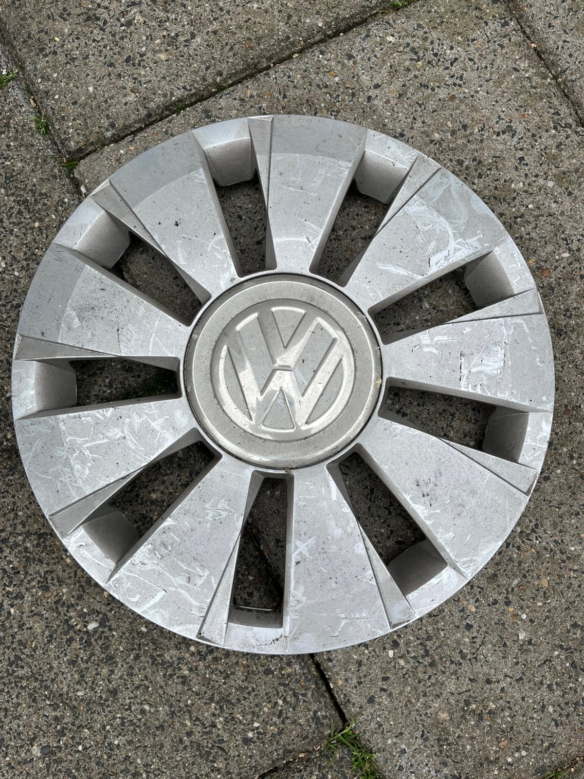 4 wieldoppen 14 inch voor Volkswagen, Auto diversen, Wieldoppen, Ophalen, Gebruikt