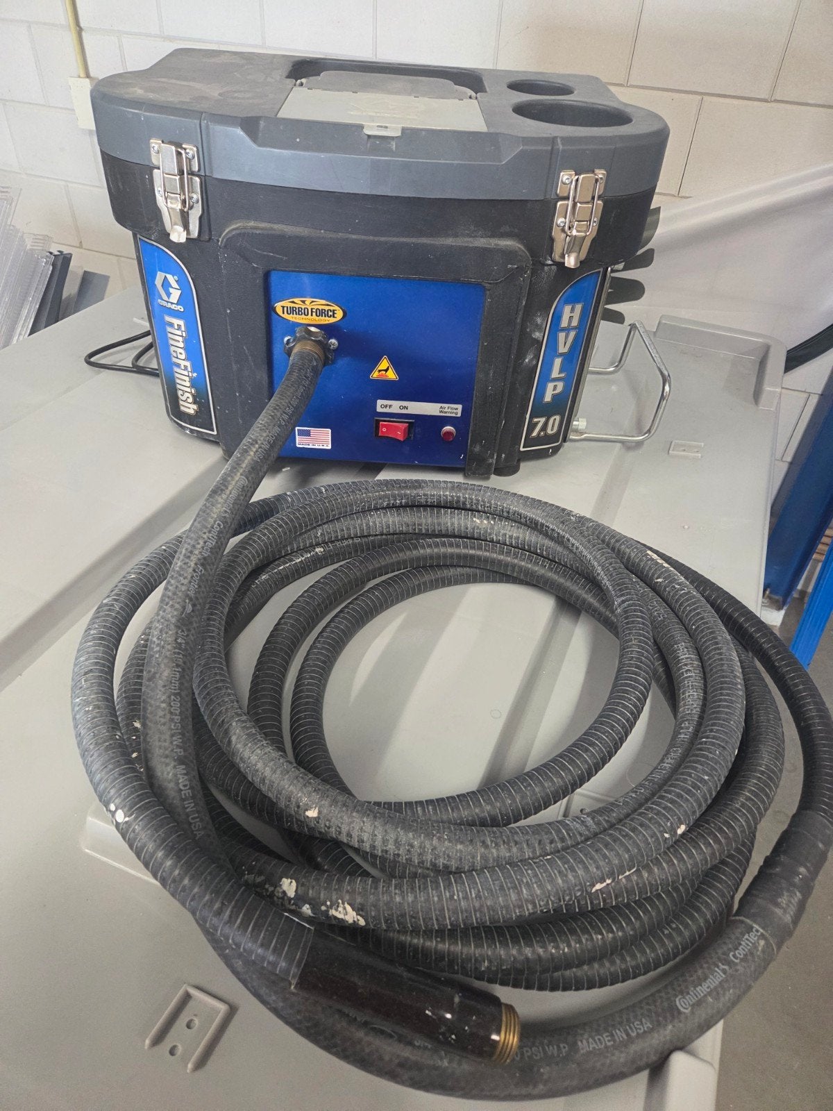 Graco HVLP 7.0 verfspuit - Werkt super, Ophalen of Verzenden, Gebruikt