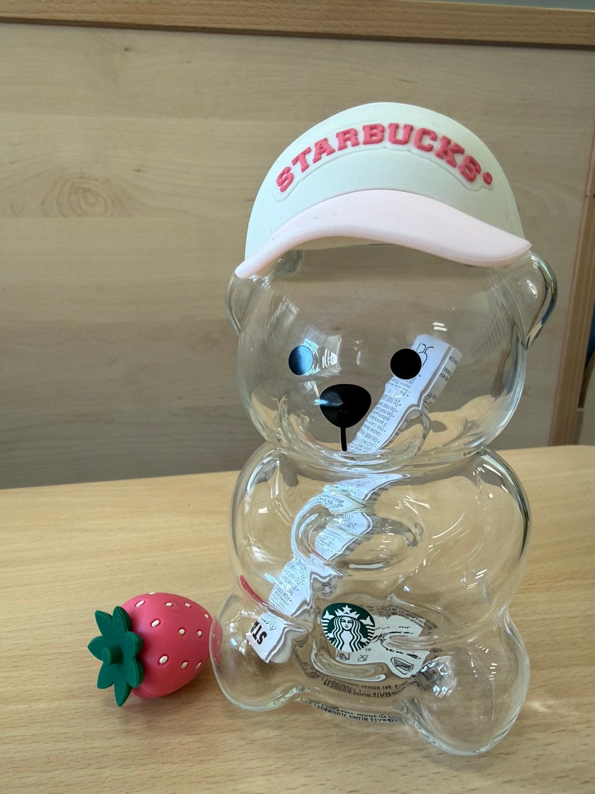 Starbucks Bearista Aardbei Special Edition Glazen Beker, Meerkleurig, Overige stijlen, Nieuw, Ophalen of Verzenden