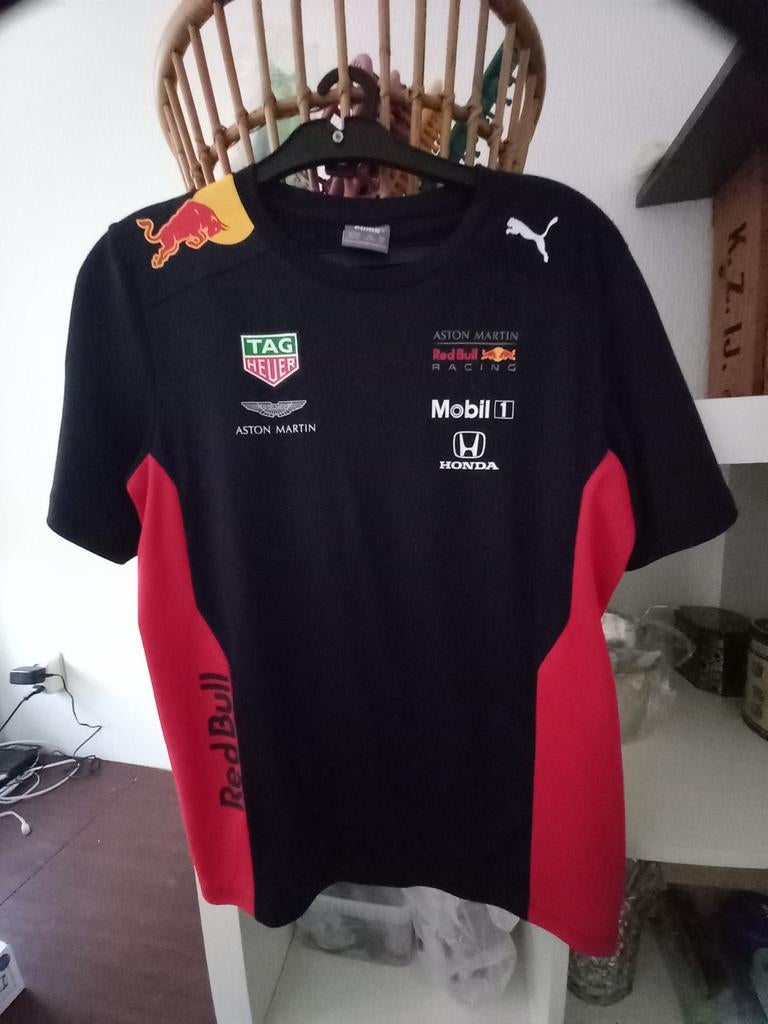Red Bull Racing Max Verstappen Shirt -  Zo goed als nieuw, Puma, Zwart, Ophalen of Verzenden, Zo goed als nieuw