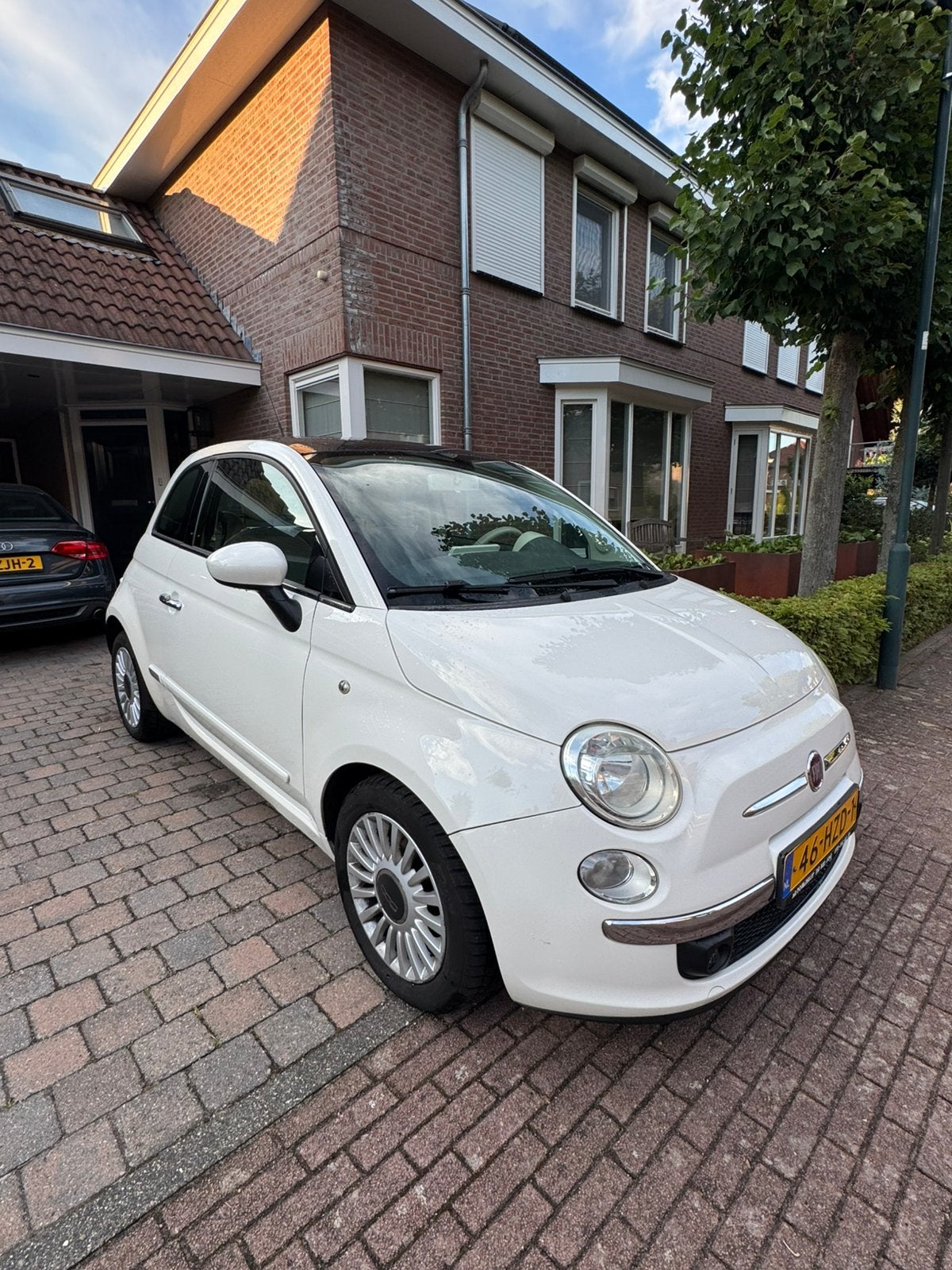 Fiat 500 1.2 AUT 51KW 2009 Wit, Auto's, Fiat, 1242 cc, 4 cilinders, Wit, Origineel Nederlands
