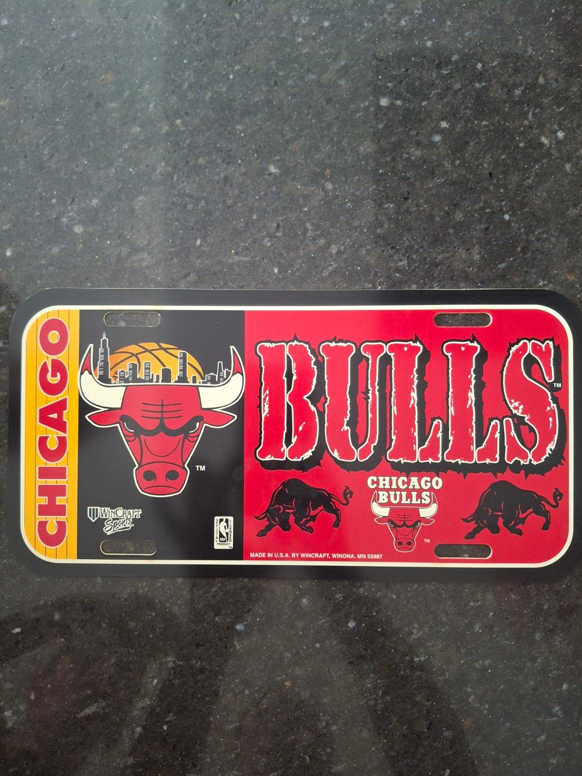 Chicago Bulls NBA Licentie Nummerplaat Decoratie, Auto diversen, Ophalen of Verzenden, Gebruikt
