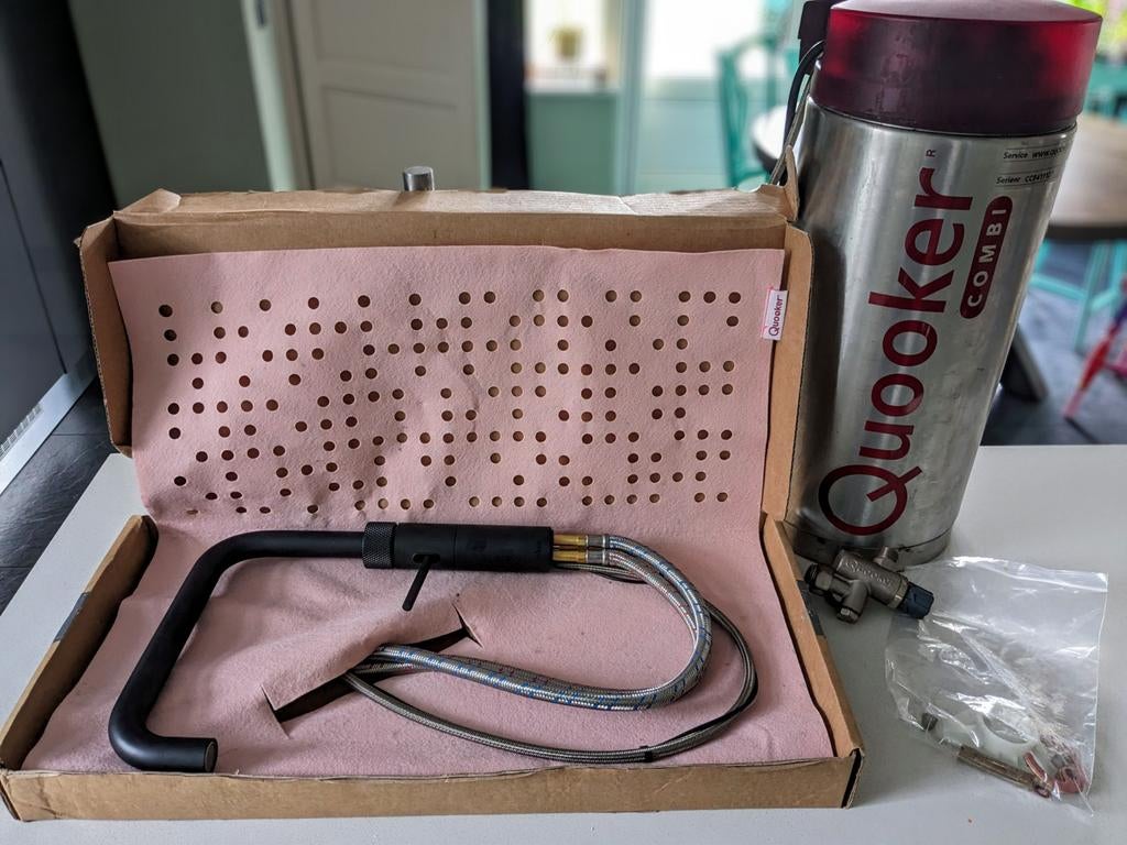 Quooker Fusion square zwart met Pro3 boiler complete set, Minder dan 50 cm, Ophalen of Verzenden, Zo goed als nieuw, Minder dan 100 cm