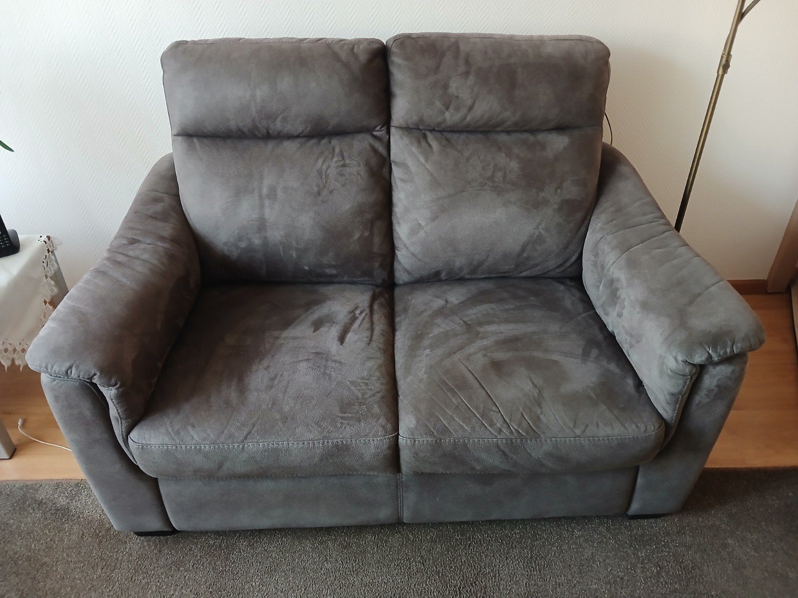 Comfortabel 2-persoonsbankje - Breedte 1,45m, Ophalen, Gebruikt, Stof, Modern