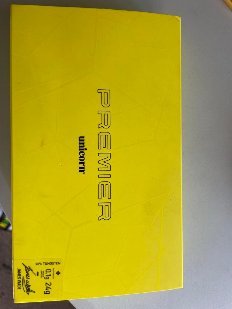 Dartpijlen James Wade Unicorn 24gr 90% Tungsten, Ophalen of Verzenden, Zo goed als nieuw, Pijlen