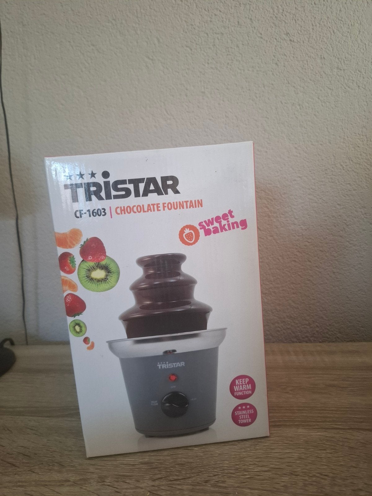 Tristar CF-1603 Chocoladefontein - in doos, Huis en Inrichting, Overige typen, Nieuw, Ophalen of Verzenden, Zwart