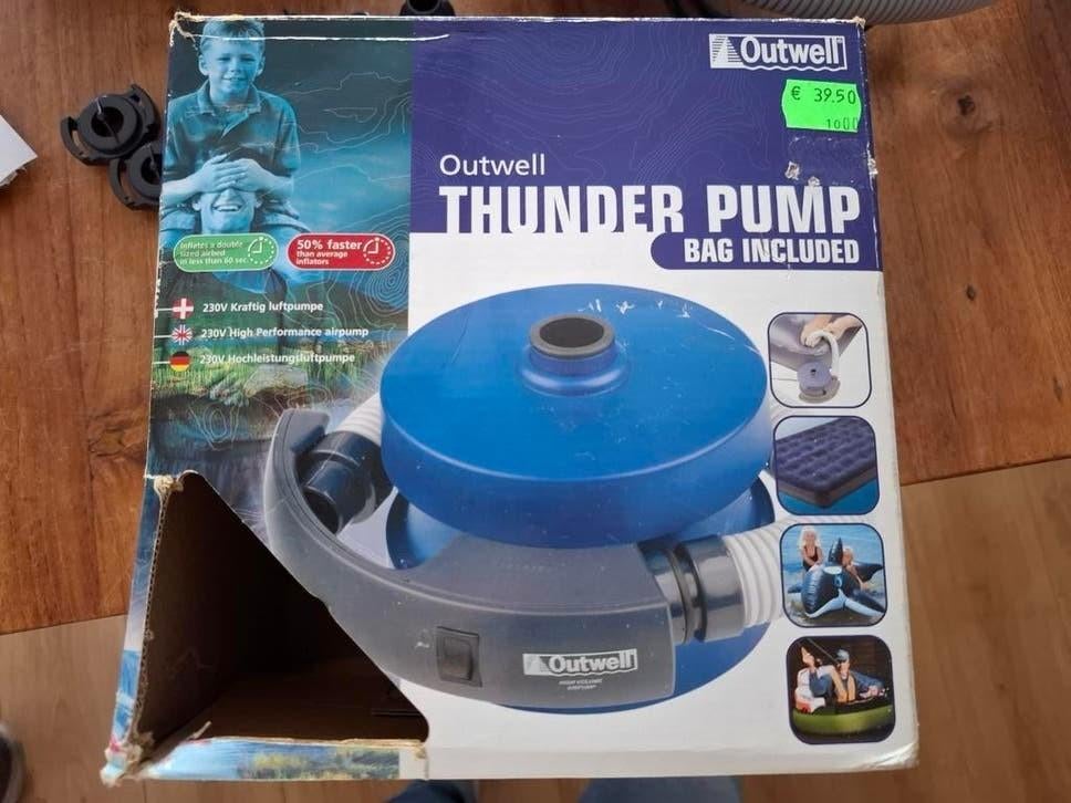 Outwell Thunder Pomp - Krachtige 230V Luchtpomp, Ophalen of Verzenden, Zo goed als nieuw