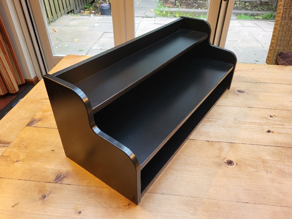 Zwarte bureau organizer, hout, IKEA Klimpen, Ophalen, Zo goed als nieuw