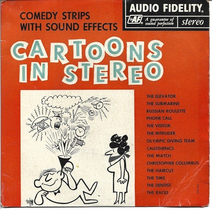 Bob Prescott / Cy Harrice – Cartoons In Stereo, Cd's en Dvd's, Vinyl Singles, Gebruikt, Verzenden, 7 inch, Humor en Cabaret