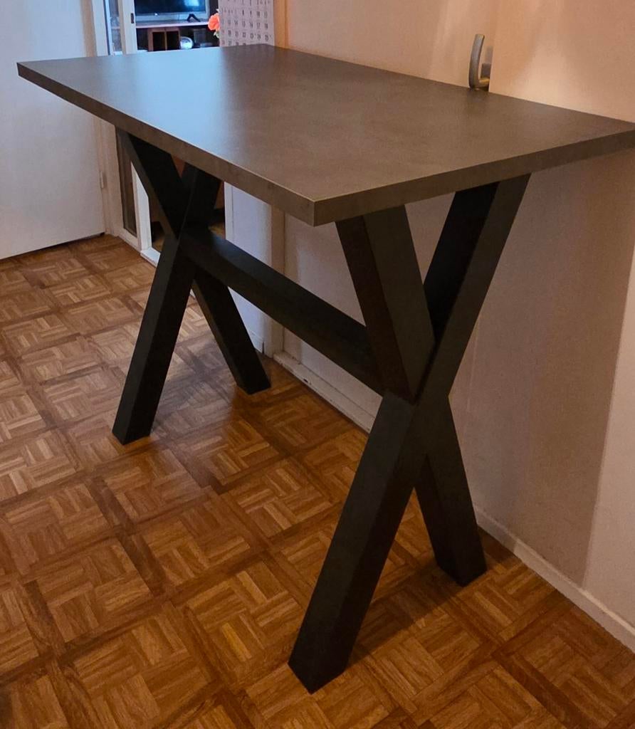 Hoge stevige bartafel, Huis en Inrichting, Tafels | Eettafels, Ophalen of Verzenden, Rechthoekig, 100 tot 150 cm, 50 tot 100 cm