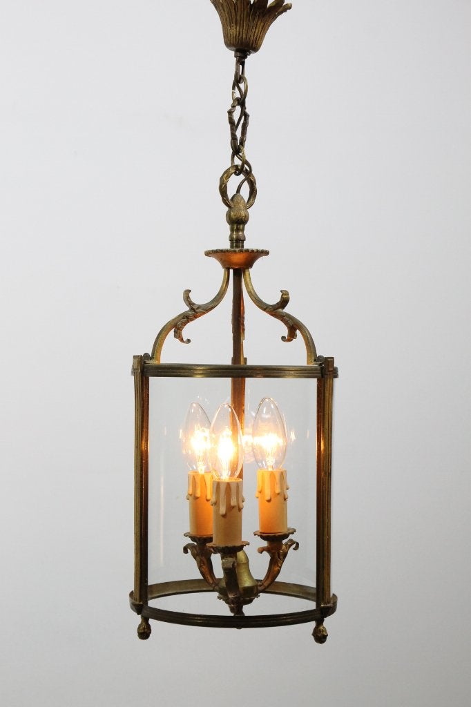 Hal lantaarn met 3 lichtpunten, Antiek en Kunst, Ophalen of Verzenden