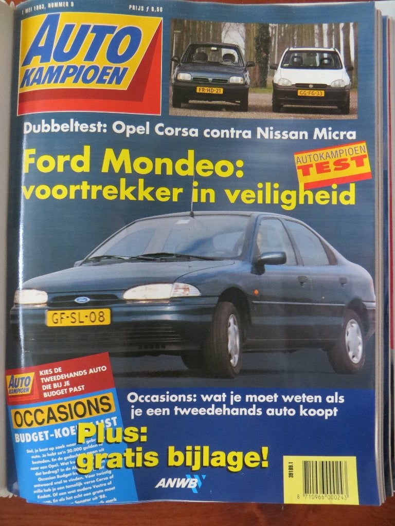 Autokampioen 9 1993 Ford Mondeo, Opel Corsa, Nissan Micra, Ophalen of Verzenden, Nieuw, Ford