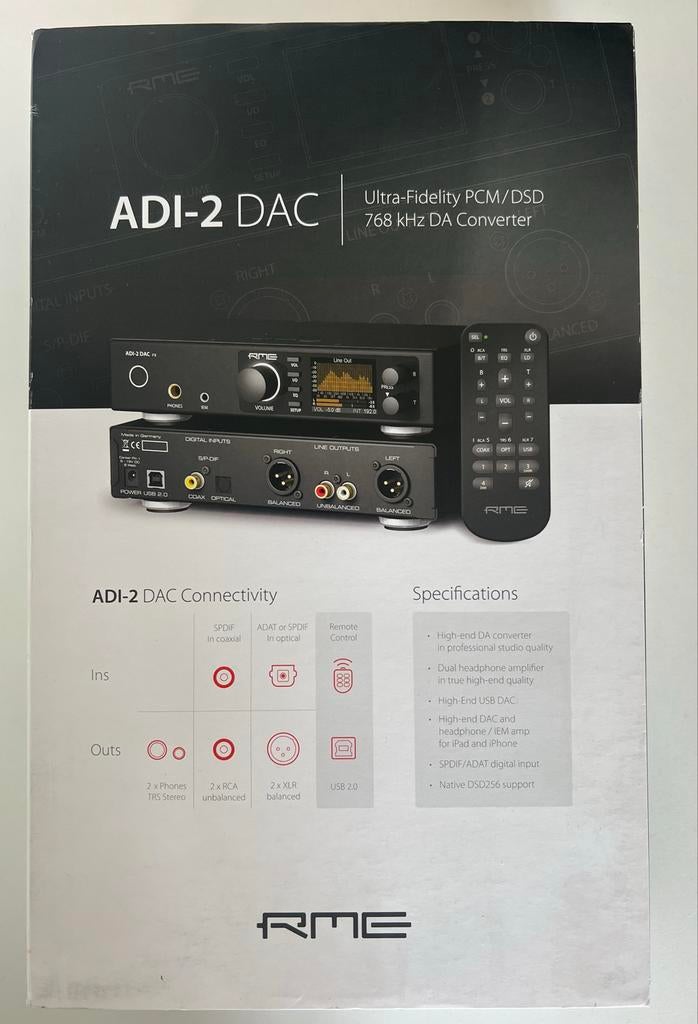 RME ADI-2 DAC High-end Audio Hoofdtelefoonversterker, Overige merken, Nieuw, Ophalen of Verzenden, 120 watt of meer