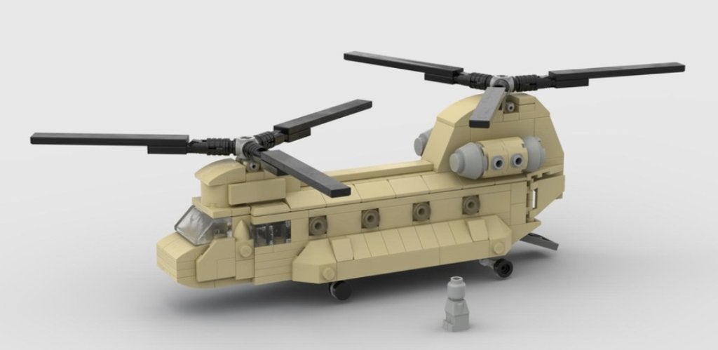LEGO MOC: CH-47 Chinook Transporthelikopter, MOC (eigen creatie), Overige thema's, Lego, Nieuw