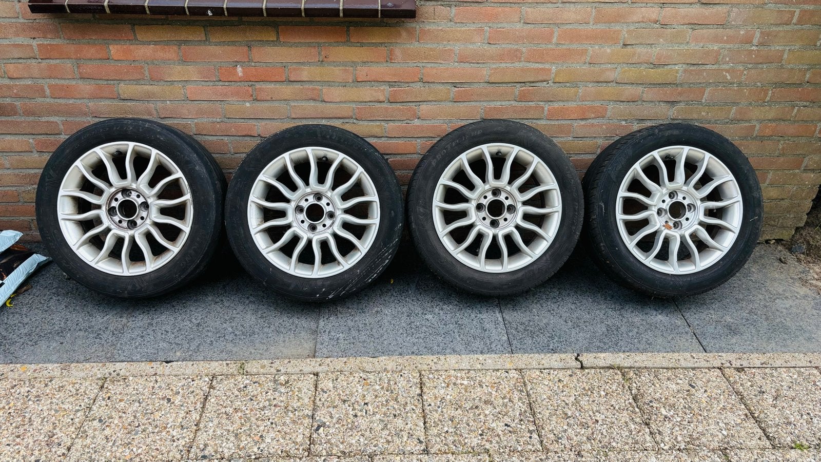 15 inch Wielen Fiat 500 - Complete set, Ophalen, Gebruikt, Fiat